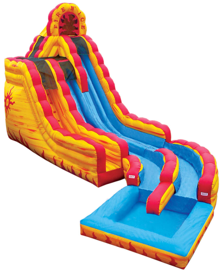 20' Fire N' Ice Water Slide with Pool