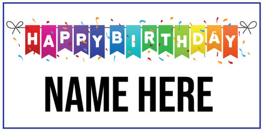 Generic Birthday Banner With Custom Name